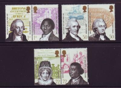 Great Britain Sc 2456-1 2007 Slave Trade stamp set mint NH