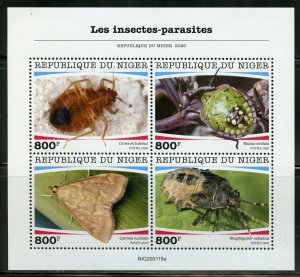 NIGER 2020  PARASITIC INSECTS SHEET MINT NH