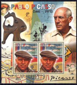 Ivory Coast 2012 Art Paintings Pablo Picasso Sheet MNH