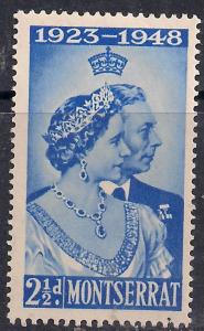 Montserrat 1949 KGV1 2 1/2d Royal Silver Wedding MM SG 115 ( J1153 )