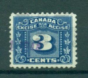 Canada 3 cent excise stamp used (dark center) cat value $1.00