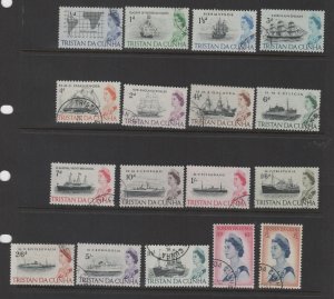 TRISTAN DA CUNHA 1965-7 #71-84, 115 VF used nice group