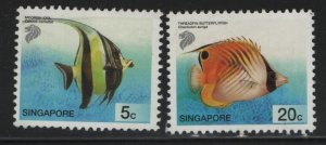 SINGAPORE   989-990 MINT HINGED FISH