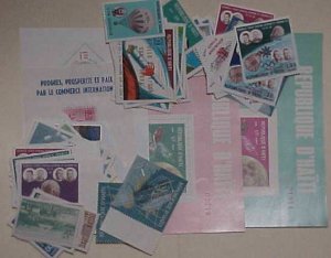 HAITI SPACE 2  SHEETLET &  83 STAMPS cat.$138.00  MINT NH