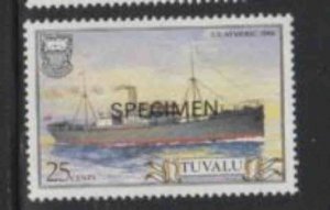 TUVALU #218 1984 25c AYMERK SPECIMEN MINT VF NH O.G