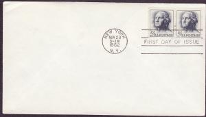 1229 George Washington pair uncacheted FDC