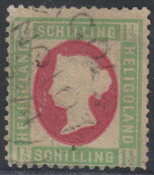 BC HELIGOLAND 1873 QV Sc 12 TOP VALUE USED SCV$325.00 