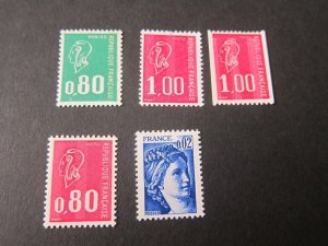 France 1976 Sc 1494,96,98,1294B,1561 MNH