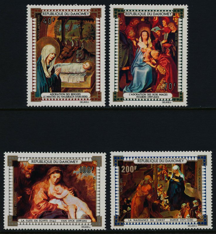 Dahomey C147-50 MNH Christams, Art, Paintings, Flight into Egypt