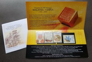 Malaysia China 600th Diplomatic Zheng He 2005 Coin Ceramic (p.pack MNH *unissued