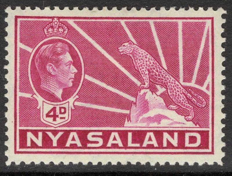 NYASALAND SG135 1938 4d BRIGHT MAGENTA MTD MINT