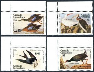 Grenada Gren 637-640,641,MNH.Mi 647-650,Bl.90. Audubon birds,1985.Teal,Ibis,Kite