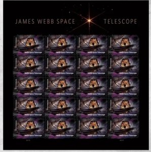 James Webb Space Telescope Forever stamps 5 sheets total 100pcs