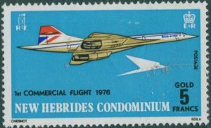 New Hebrides 1976 SG207 5f Concorde MLH