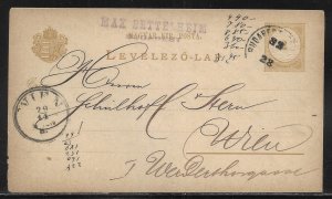 Hungary Postal Stationery Post card H&G10 Used 1882 (z11)