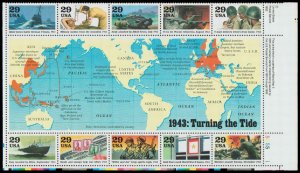 PCBstamps   US #2765 S.S. $2.90(10X29c)World War II, 1943, MNH, (1)