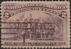 # 231 Brown Violet Used Landing Of Columbus