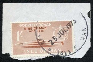 Isle of Man 1/- Brown QEII Pictorial Revenues CDS On Piece