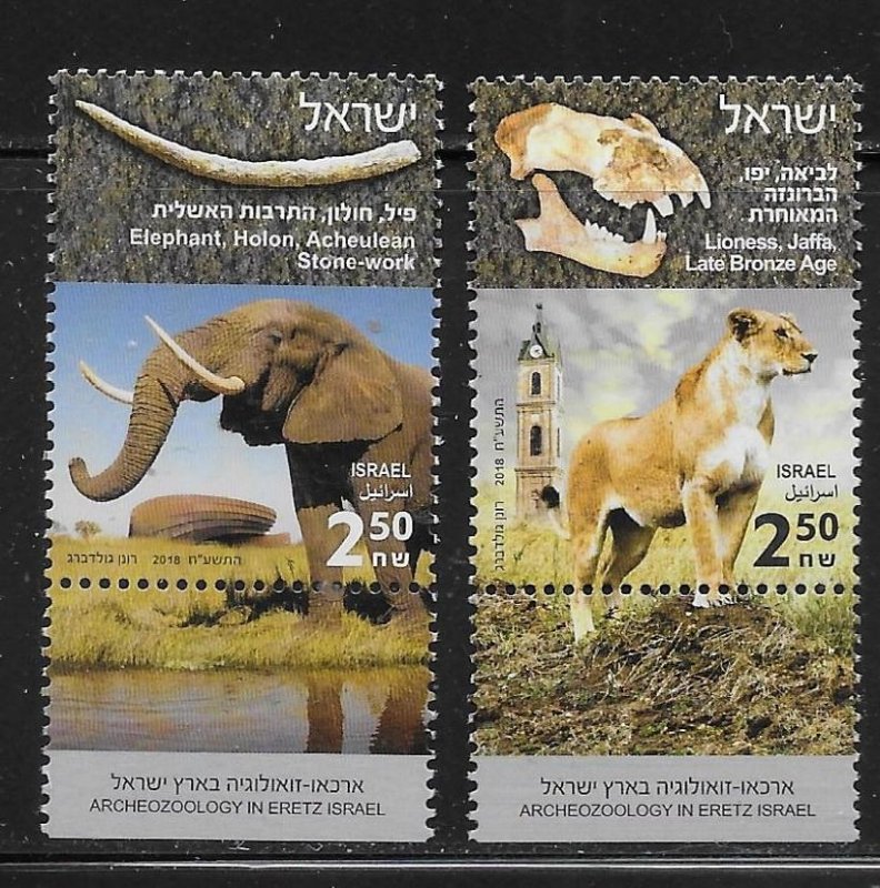 Israel 2195-96 Archeozoology Tab set MNH (lib)