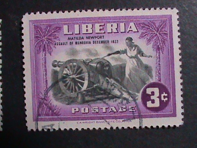 ​LIBERIA-1947 SC#301-4,C57  125TH ANNIV: DEFENCE OF MONROVIA-1822 CTO VF