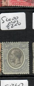 TANGANYIKA  (PP0711B)  KGV  50C     SG 100   MOG 