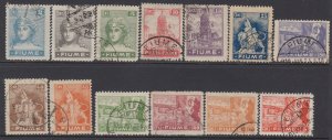 ITALY - Fiume - Paper Type C - Sassone n. 32-36+38-44+46 - used - cv 100$