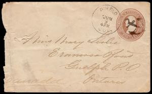 United States Scott U277 Stamped Envelope (1884) Used F-VF B