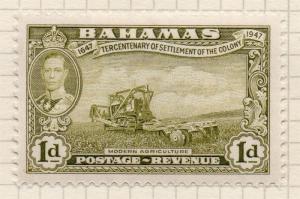 Bahamas 1938 GVI Early Issue Fine Mint Hinged 1d. 052042