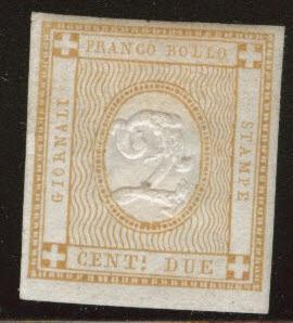 ITALY Scott P1 MH* Newspaper stamp 1862 CV $52.50