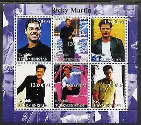 TURKMENISTAN SHEET SINGERS RICKY MARTIN MUSIC STARS