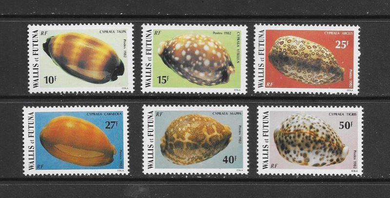 SHELLS - WALLIS & FUTUNA #288-93  MNH