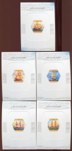 Ly411 2021 Sailing Tall Ships Transport ! Cardboard 5Bl Mnh