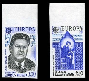 France, 1950-Present #1974-1975 (YT 2366-2367) Cat€92, 1985 Europa, imperf....