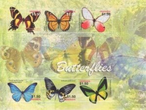 Grenada - 2005 - Butterflies - Sheet Of 6 - MNH