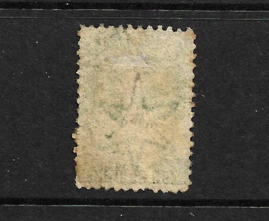 NEW ZEALAND 1864-71 1/-  DEEP GREEN FFQ  MVLH  P12 1/2  CP A6M7  SG 123 CHALON