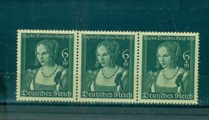 Germany - Sc# B146. 1939 Day of the Arts. MNH Strip of 3. $78.00.