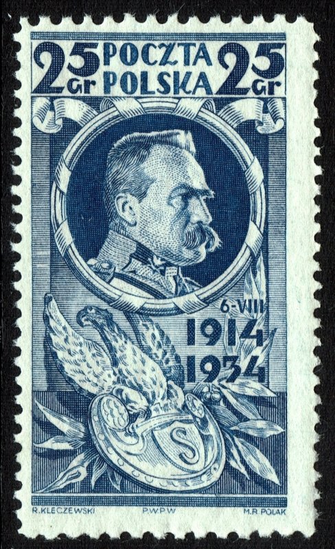 Poland #282  MNH - 25g General Josef Pilsudski (1934)