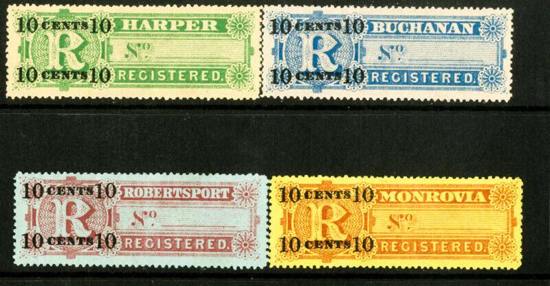 Liberia Stamps # F6-9 VF As Issued