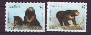 J24392 JLstamps 1994 laos hv,s of set mhr #1176-7 wwf