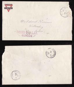 Newfoundland cover #8656-Military-WWII-Capo #4 -De 3 1942-Passed By RCAF Censo