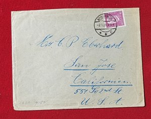 WW2 WWII Nazi German Reich cover envelope Germany San Jose California USA