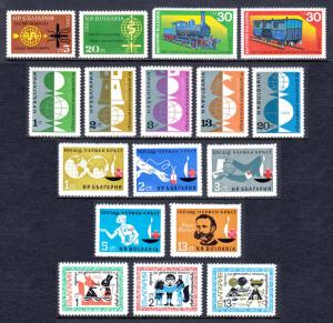 BULGARIA — SCOTT 1218//3857 — 1962-94 (19) MINT SETS — 80% MNH — SCV $56.70