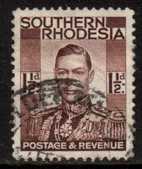 Souhern Rhodesia Scott 44 - SG42, 1937 George VI 1.1/2d used