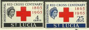 Saint Lucia # 180-1, Mint  Hinged