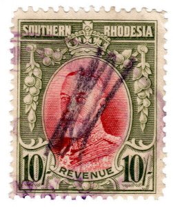 (I.B) Southern Rhodesia Revenue : Duty Stamp 10/-