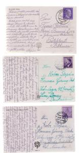 1942-44 Lot 8 postcard covers to and from Worker Herman Goering Werk Karl Sterba