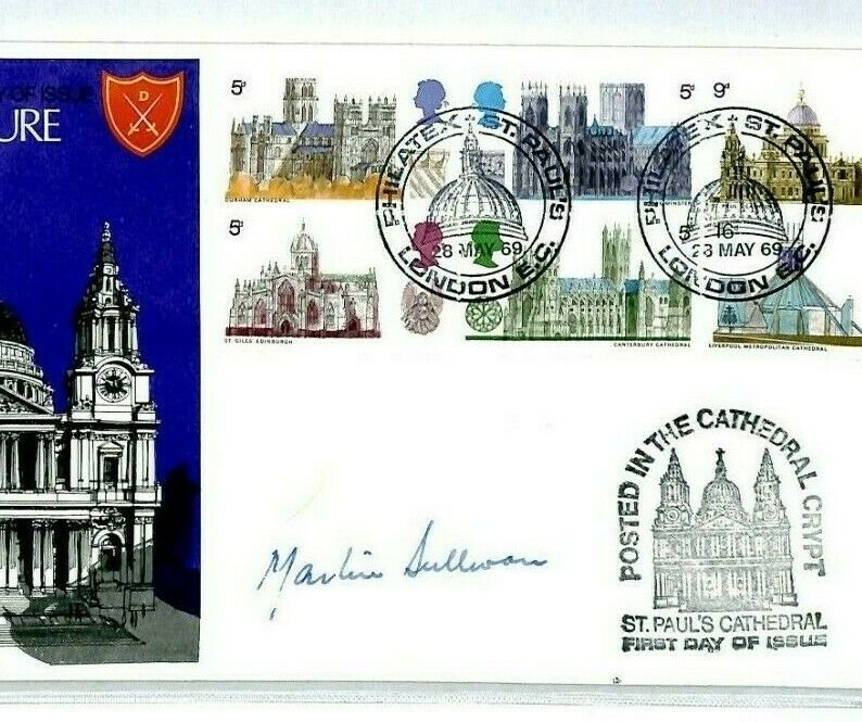 GB CATHEDRALS 1969 FDC Scarce Signed ST.PAUL'S Cachet First Day Cover CV261