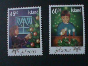 ​ICELAND-2003 SC#1003-4 CHRISTMAS 2003 MNH VF-LAST ONE WE SHIP TO WORLDWIDE