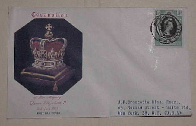 NIGERIA  FDC CORONATION QUEEN ELZIABETH II 1953 CACHET