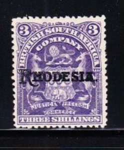 Album Treasures Rhodesia Scott # 95 5sh Rhodesia Overprint Mint Hinged